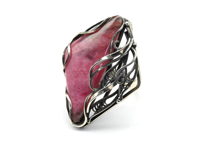 Ring and earrings rhodonite " Orletz ", size-18