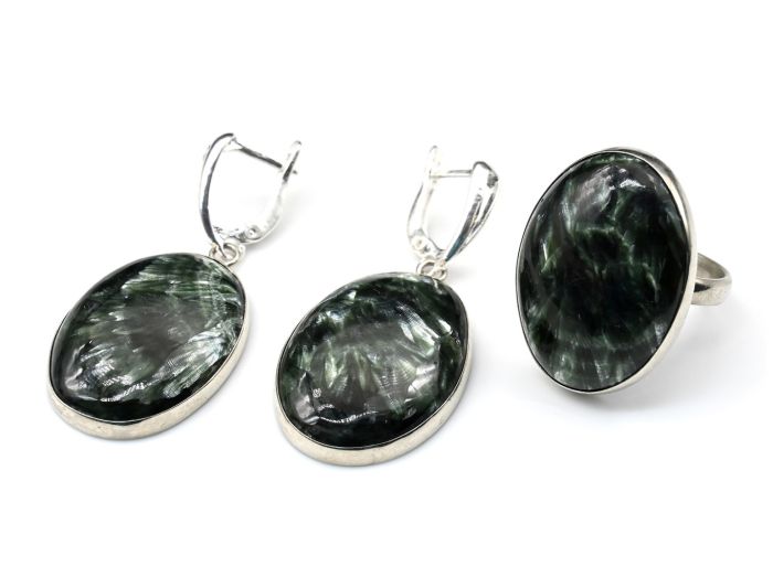 Ring earrings serafinite " Oval ", size-17.5